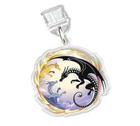 Fourth Wing Dragon Charms for Kindle for Phone, Dust Plug Charm 1.5 Inches Book Club, Dragon Rider, Romantasy, Reader Lightning/Type C Charging Port Acrylic Material Accessories for E-Reader Gifts