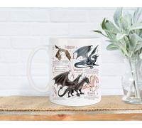 Fourth Wing Dragon Mug, Tairn and Andarna, Dragon Rider, Bookish Gifts, Reading Gift, Iron Flame, Onyx Storm, Xaden and Sgaeyl (White)