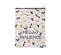 Fourth Wing Inspired Book Sleeve Hello Violence Book Cover Dragon Rider Gift Basgiath Violet Sorrengail Gift Iron Flame Gift (Hello Violence BM)