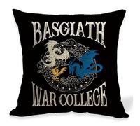 Fourth Wing Merch, Basgiath War College Pillow Cover Dragon-Rider Pillowcase Fantasy Gift, Inspired Gift for Dragon Reversible Sided Pillowcase, Birthday Gift Pillow Case Decor, Home Decor18x18Inch