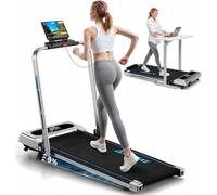 FOUSAE 5 in 1 Treadmills for Home Foldable with App Compatible, 12KM/H Under Desk Walking Pad with 9% Incline