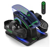 FOUSAE Under Desk Elliptical Machine for Home, 2 in 1 Electric Pedal Exerciser, Electric Leg Exerciser for Seniors with 15 Adjustable Speed, Seated Cross Trainer with Remote Control & Non-Slip Pad