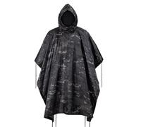 Fousam Rain Poncho, Military Tactical Poncho Camo Multi Use Waterproof Rain Coat