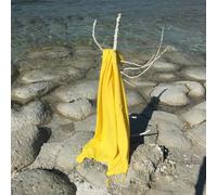 Fouta Beach Towel, 100% Cotton, 95 x 175 cm | Absorbent, Soft and Washable at 30-40 °C | Bright Yellow for Summer Bathing Fun