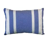 Fouta Futée Rectangular Cushion Cover in Cotton Fabric Royal Blue/35 x 50 cm Silver