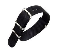 FOUUA Nylon Watch Straps Band NATO Style Choice of Color, Length & Width 18mm 20mm 22mm Replacement Ballistic Straps for Men Women