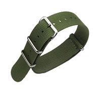 FOUUA Nylon Watch Straps Band NATO Style Choice of Color, Length & Width 18mm 20mm 22mm Replacement Ballistic Straps for Men Women