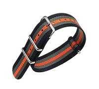 FOUUA Nylon Watch Straps Band NATO Style Choice of Color, Length & Width 18mm 20mm 22mm Replacement Ballistic Straps for Men Women