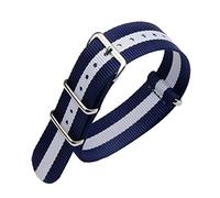 FOUUA Nylon Watch Straps Band NATO Style Choice of Color, Length & Width 18mm 20mm 22mm Replacement Ballistic Straps for Men Women