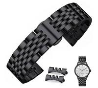 FOUUA Stainless Steel Watch Band with Straight and Curved End Solid Metal Watch Strap Top Quality 16mm 18mm 19mm 20mm 22mm for Men Women