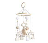 Fouvin Baby Bed Mobile, Rainbow 1, Hanging Mobile for Unisex Babies, Natural Bamboo, Lightweight, Crib Mount