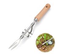 Fouvin Hand Weeder for the Garden - Weeder Stainless Steel 2024 New Root Weeder with Wooden Handle Dandelion Cutter Weeder Weeding Tool for Digging, Weeding, Loosening (1 Piece)