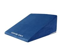 FOUXTEL Wedge Pillow case, Velvet Wedge Pillow case Cover, Breathable & Smooth Removable Cover with Zipper, Machine Washable - Blue - 24x24x7.5 inch