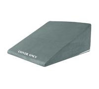 FOUXTEL Wedge Pillow case, Velvet Wedge Pillow case Cover, Breathable & Smooth Removable Cover with Zipper, Machine Washable - Grey- 24x24x7.5 inch