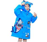 Fouyada Kids Raincoats Waterproof Rain Jacket Hooded Poncho Toddler Suit Reusable Rainwear with Backpack Position