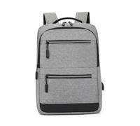 FOVAOK 15.6-Inch Laptop Computer and Tablet Backpack,Multi-Pocket, Water-Resistant Oxford Fabric Reflective Strip, USB Interface Bag(GRAY)