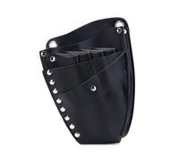 FOVAOK 1Pc PU Leather Hairdressing Holster Pouch Holder Rivet Clips Bag with Waist Shoulder Belt Barber Hair Scissor Bag Hair Tool