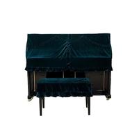 FOVAOK 1set Piano Cover Half Mask Classical Upright Velvet Piano Dust Cover and Stool Cover Piano Cover