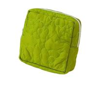 FOVAOK 2 Pcs Polyester Cotton Period Bag Portable Square Flower Design Sanitary Napkin Storage Pouch Storage Bag Woman Girl(Green)