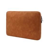 FOVAOK 2 Pcs Water-proof Leather Laptop Bag Sleeve 13 14 15 Inch Case for Suitable for All Models of Computers Notebook Computer Case(Brown,For 14-15.4 inch)