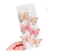FOVAOK 24-6PCS Colorful Butterfly Hairpins Girl Hair Clip Barrettes Women Sweet Hair Ornament Rainbow Headwear Fashion Hair Accessories(Style F,6PCS)