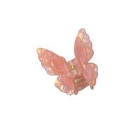 FOVAOK 2PCS Fairy Butterfly Hair Claw French Retro Acetate Crab Hair Clip Sweet Princess Shark Clip For Women Girl Hairpin Hair Accessories(Colorful Pink 6cm)