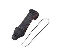 FOVAOK 2PCS Guitar Pick Strap Thickened Grid Pick With Folk Guitar Strap Pick Electric Guitar Bass Strap PU Strap(Black)