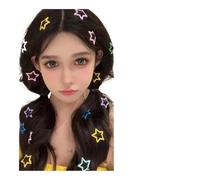 FOVAOK 3/10/12pcs Colorful Star BB Hair Clips Y2K Women Grils Cute Star Hairpin Side Barrettes Hair Grip Kids Headwear Hair Accessories(Red)