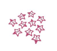 FOVAOK 3/10/12pcs Colorful Star BB Hair Clips Y2K Women Grils Cute Star Hairpin Side Barrettes Hair Grip Kids Headwear Hair Accessories(Brown)