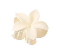 FOVAOK 3PCS Beautiful And Fashion Large Size 8CM Plumeria Flower 13CM Square Matte Clip Hairpin Headdress Hair Accessories For Women(Frosted White)