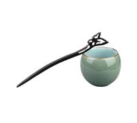 FOVAOK 47 Style Retro Sandalwood Hair Clip Hairpin Chinese Ancient Carved Wooden Chopstick Hair Stick Cosplay Party Headwear Accessories(Chrysalis)