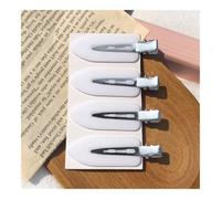 FOVAOK 4Pcs/Set Beauty Salon Seamless Hairpin Professional Styling Hairdressing Makeup Tools Hair Clips For Women Girl Headwear(White)