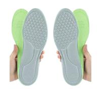 FOVAOK 4PCS Soft Memory Foam Insoles for Shoes Men Women Deodorant Absorb-Sweat Massage Sport Insole Feet Orthopedic Shoe Sole Running(1Pair-Grey,41-42)