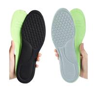 FOVAOK 4PCS Soft Memory Foam Insoles for Shoes Men Women Deodorant Absorb-Sweat Massage Sport Insole Feet Orthopedic Shoe Sole Running(2Pair-Black Grey,39-40)