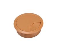 FOVAOK 5PC Hot Desk Wire Hole Cover Base 60mm/80mm Office Desk Grommet Table Cable Outlet Port Wire Rack Organizer Furniture Hardware(Light brown,80mm)
