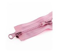 FOVAOK 5PCS 5# Two Way Chunky Zip Portable Plastic Teeth Zipper 90cm Resin Zipper Double Slider Open End Jacket Long Zips(Pink)
