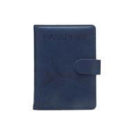 FOVAOK Anti-Theft Global Tourism Passport Cover Wallet Bag Men Women ID Address Card Holder Portable Travel Accessories(Blue)