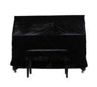 FOVAOK Black Piano Cover Dust-proof Sun-proof Upright Piano Protective Cover Household Accessories Waterproof Piano Cover Cloth