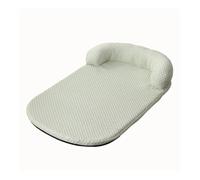 FOVAOK Cooling Summer Dog Bed Ice Silk Cooling Pet Mat Foam Sleeping Sofa Kennel Removeable Summer Cooling Fabric Dog Bed Pet Cushion(Forest green,L)