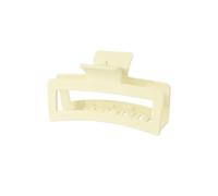 FOVAOK Fashion 13CM Oversized Solid Square Frosted Hair Shark Clip Headdress Hair Accessories Suitable For Women Girls Thick Hair(Light Yellow)