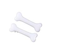 FOVAOK Fashion 2pcs Women Hair Clips Girl's Hair Decoration Dog Bone Design Hairpin Charm Lovely Hairpin(White)
