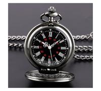 FOVAOK Fashion 37CM Fob Chain Smooth Steel Quartz Pocket Watch Vintage Roman Nmber Dial Pendant Fob Watch Gifts Clock(CF1206)