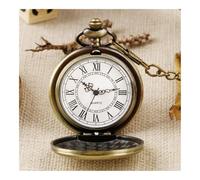 FOVAOK Fashion 37CM Fob Chain Smooth Steel Quartz Pocket Watch Vintage Roman Nmber Dial Pendant Fob Watch Gifts Clock(CF1907)