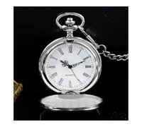 FOVAOK Fashion 37CM Fob Chain Smooth Steel Quartz Pocket Watch Vintage Roman Nmber Dial Pendant Fob Watch Gifts Clock(CF1904)