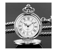 FOVAOK Fashion 37CM Fob Chain Smooth Steel Quartz Pocket Watch Vintage Roman Nmber Dial Pendant Fob Watch Gifts Clock(CF2022)