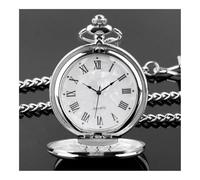 FOVAOK Fashion 37CM Fob Chain Smooth Steel Quartz Pocket Watch Vintage Roman Nmber Dial Pendant Fob Watch Gifts Clock(CF1902)