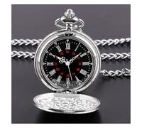 FOVAOK Fashion 37CM Fob Chain Smooth Steel Quartz Pocket Watch Vintage Roman Nmber Dial Pendant Fob Watch Gifts Clock(CF1207)
