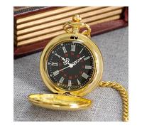 FOVAOK Fashion 37CM Fob Chain Smooth Steel Quartz Pocket Watch Vintage Roman Nmber Dial Pendant Fob Watch Gifts Clock(CF1208)