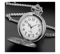 FOVAOK Fashion 37CM Fob Chain Smooth Steel Quartz Pocket Watch Vintage Roman Nmber Dial Pendant Fob Watch Gifts Clock(CF1001)