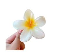 FOVAOK Fashion Beach Vacation Bohemia Egg Flower Hair Claw Hair Clips Gradient Flower Hair Accessories Set Beach Style Hairpins Flower(White)